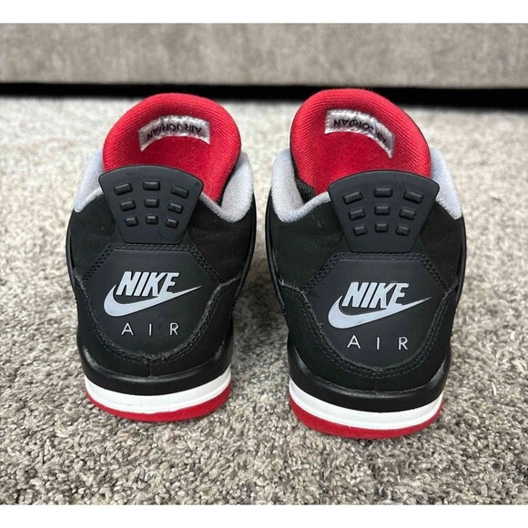 Nike Air Jordan 4 Bred 2019 Size 5 Youth (Size 6.5 Women's) - Picture 4 of 7